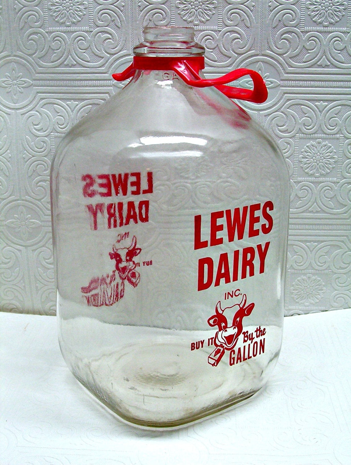 Vintage Lewes Dairy Delaware DE GALLON Glass Milk by ozarksfinds