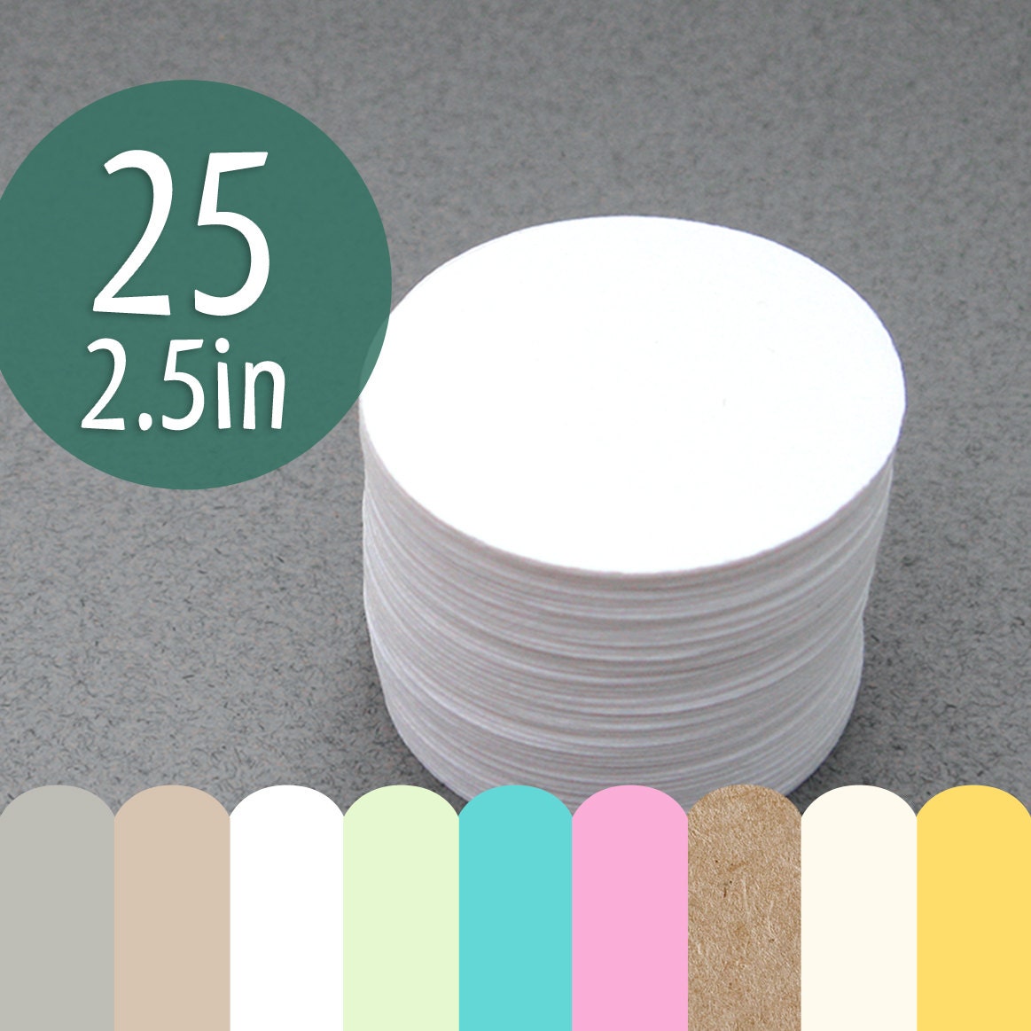 Die Cut Circles Heavy Weight Cardstock by MisoParched on Etsy