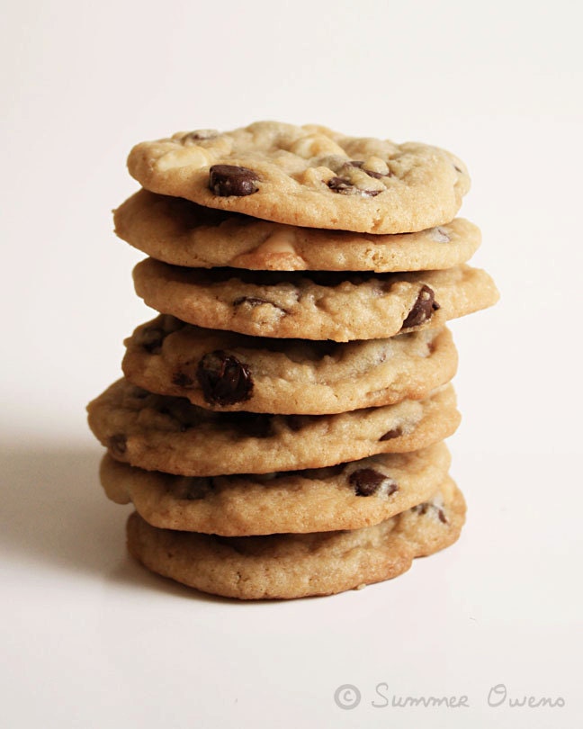 Food Photography Chocolate Chip Cookies Stack of by summerowens