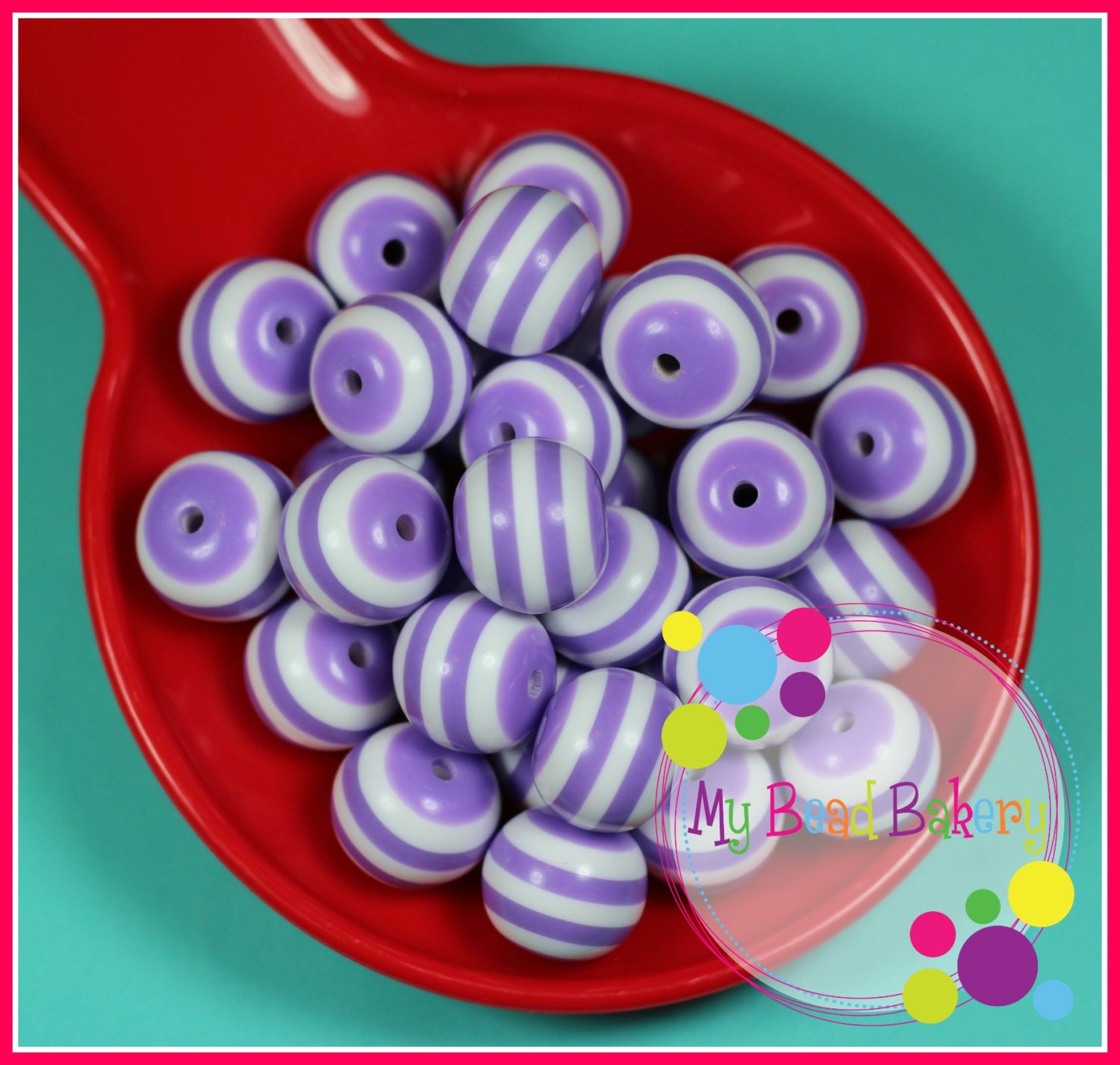 6 Pieces 20mm Purple Striped Resin Gumball Style Beads DIY Crafts For Chunky Necklaces And Bracelets