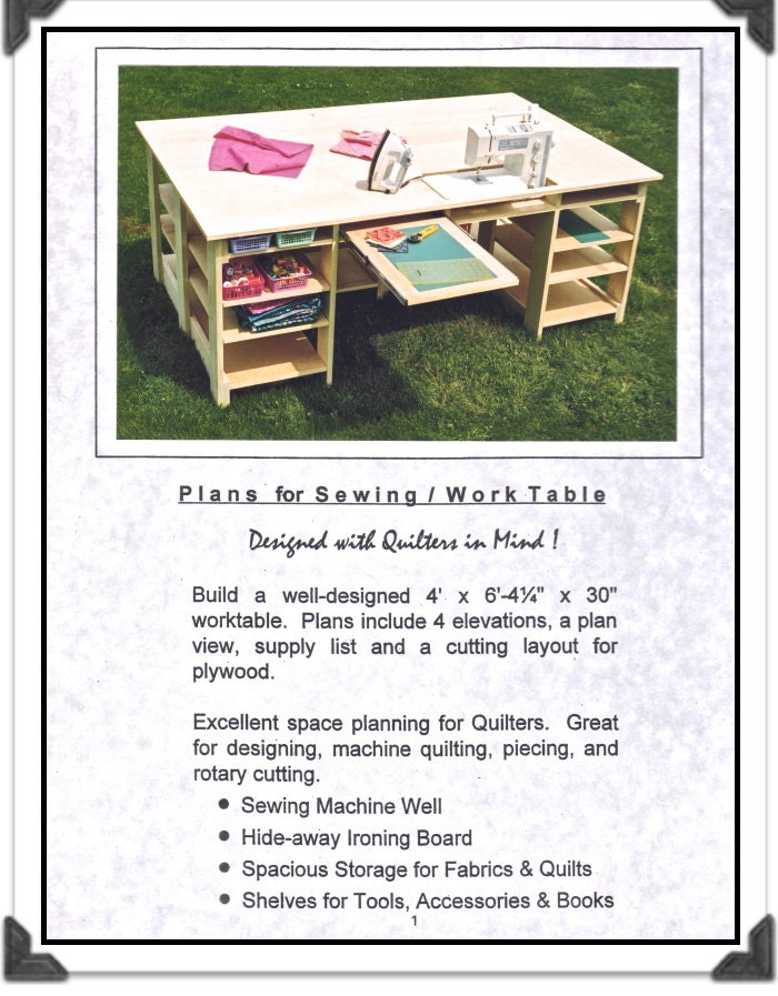  Table Plans for Woodworking - By Terry M. Hire - Table Measures 4' x 6