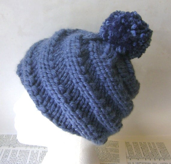 PDF Knitting Pattern Easy Beanie for Chunky Yarn by knithabit
