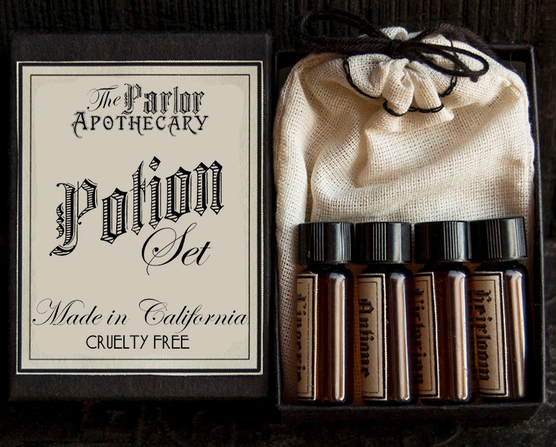 Perfume Gift Set - 4 Victorian Potions - Vial Samples - 2 ml - TheParlorApothecary