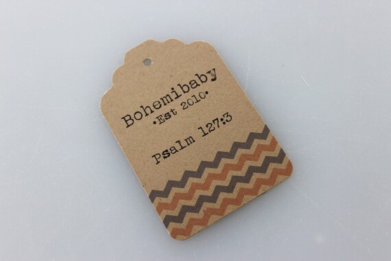 Custom Kraft Brown Die Cut Tag Labels for Gifts, Prices or Paper Crafts - Set of 200 - Large Il_570xn