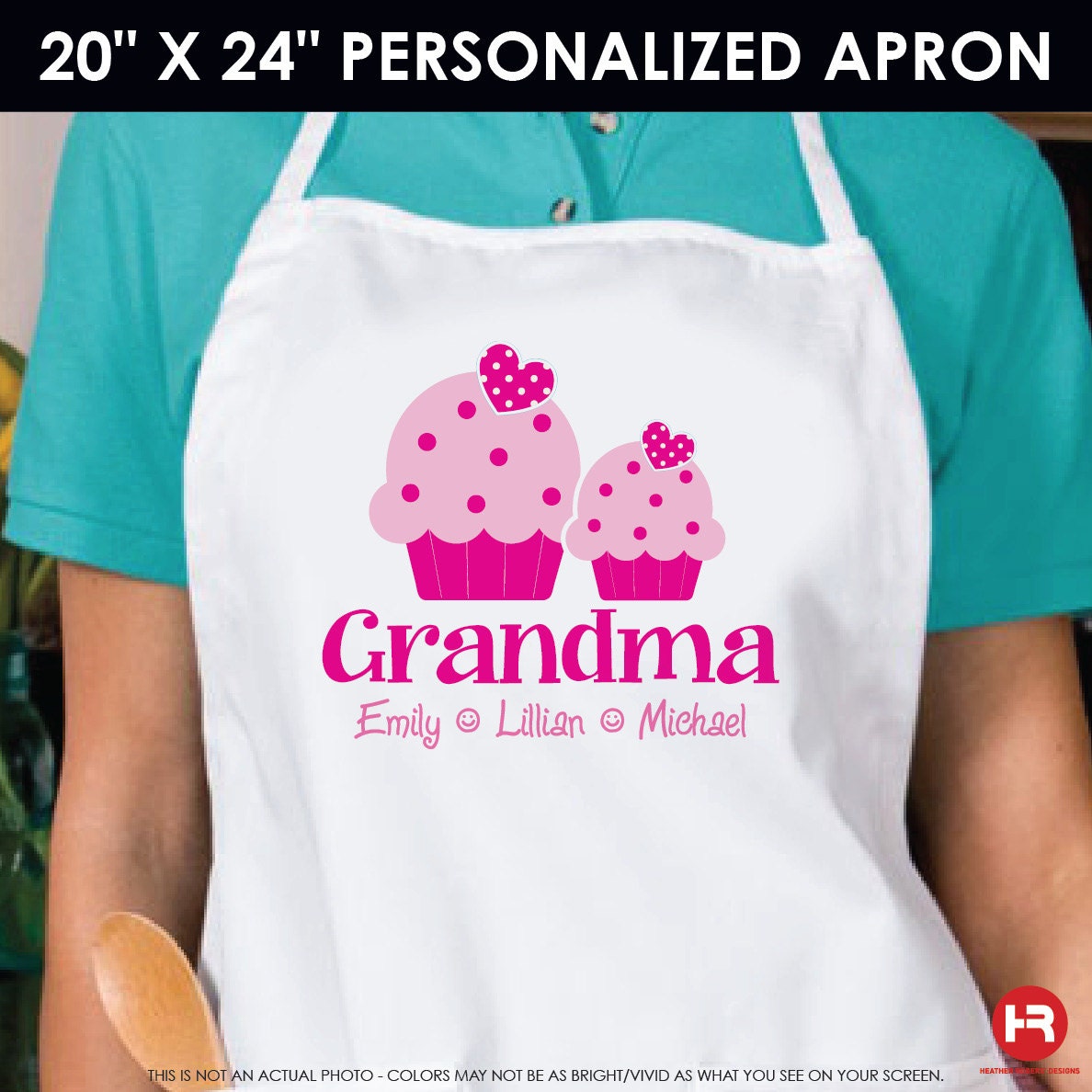 Grandmas Personalized Adult Kitchen Apron By Heatherrogersdesigns