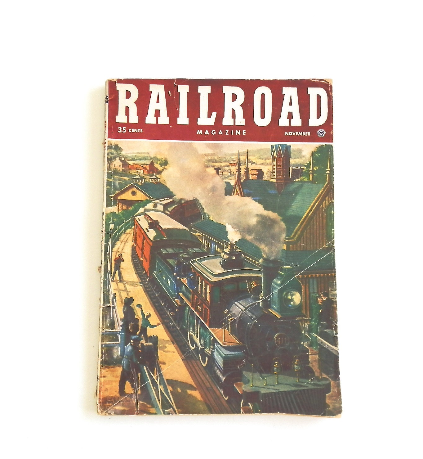 Vintage Railroad Magazine Steam Engine Engineer by SunshineBooks