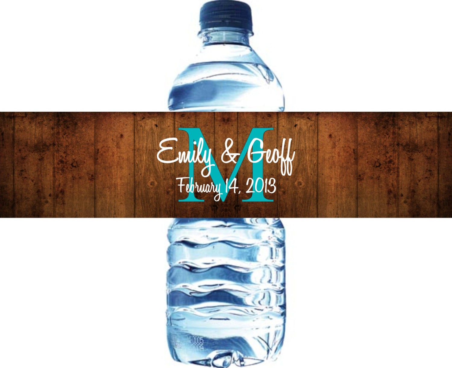 30 Waterproof Water Bottle Labels - Printed labels with your wedding colors Il_570xn