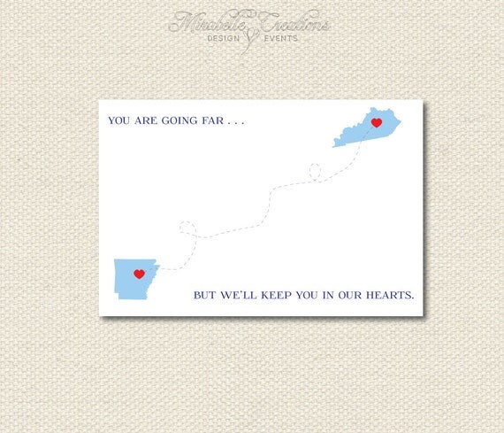 CUSTOMIZABLE NOTE CARD -- Going Away Collection -- Mirabelle Creations Il_570xn
