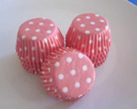 50 Light Pink Polka Dot Standard Size Baking Liners Il_570xn