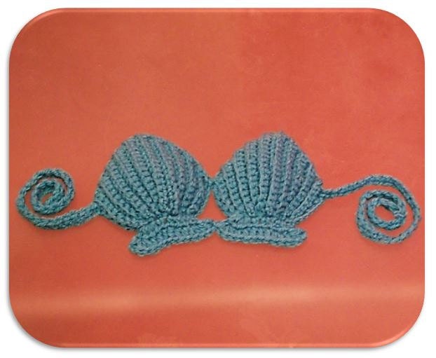 PDF Pattern (Crochet) Shell Bikini Top - Photo Prop INSTANT DOWNLOAD