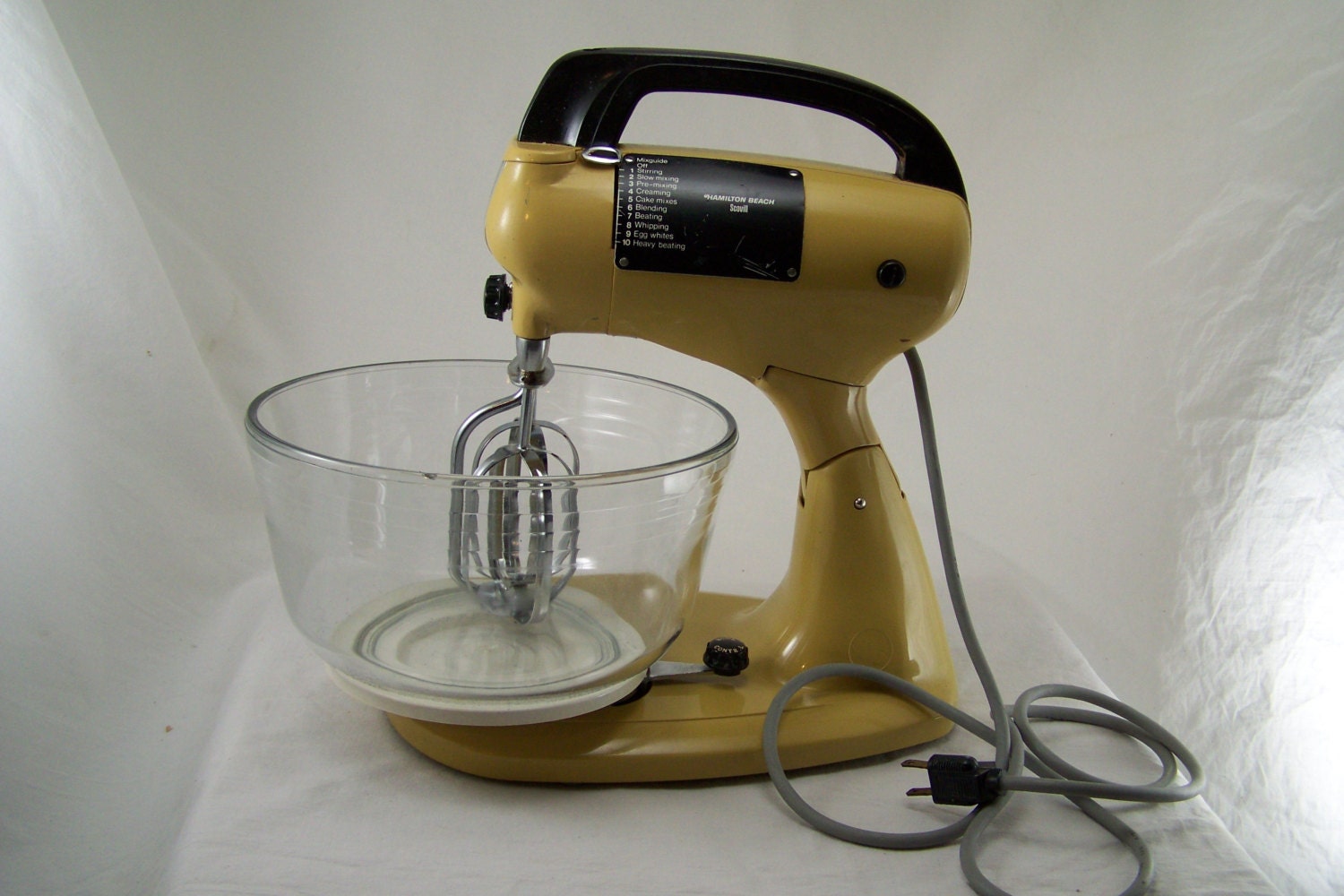 Vintage Yellow Hamilton Beach Scovill Mixer By Uniquejunquestore