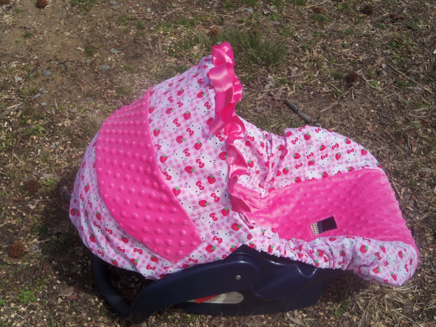 Items similar to Hello Kitty Minky baby car seat cover infant seat