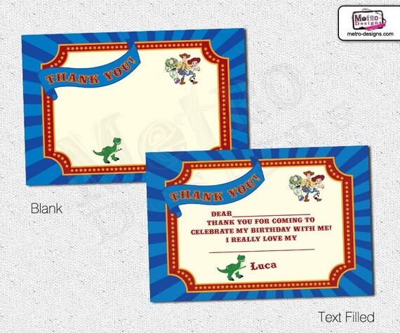 Toy Story - Thank You Cards Il_570xn