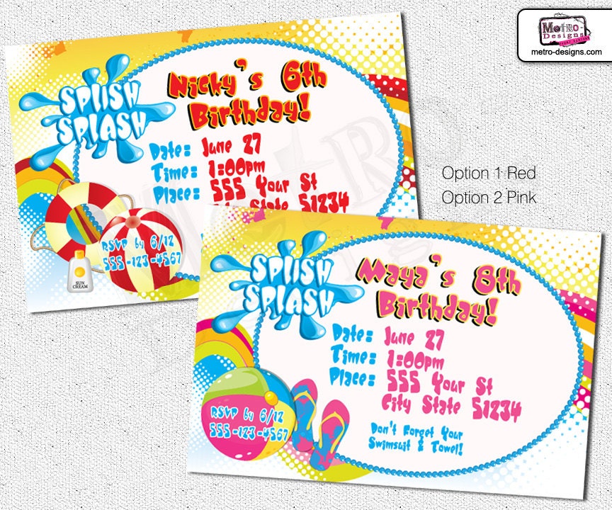 Pool Party - Invitations Il_570xn