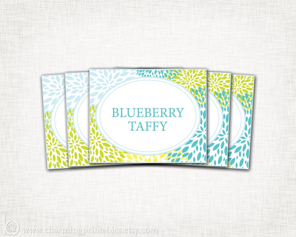 Floral Labels - Custom Colors, Fonts - PRINTABLE DIY Digital File Custom Tags - Floral Collection Il_570xn