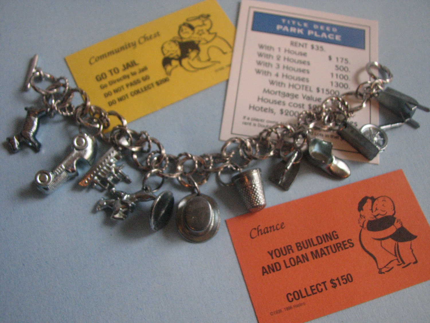 Monopoly Charm Bracelet by LovinTheWhimsy on Etsy