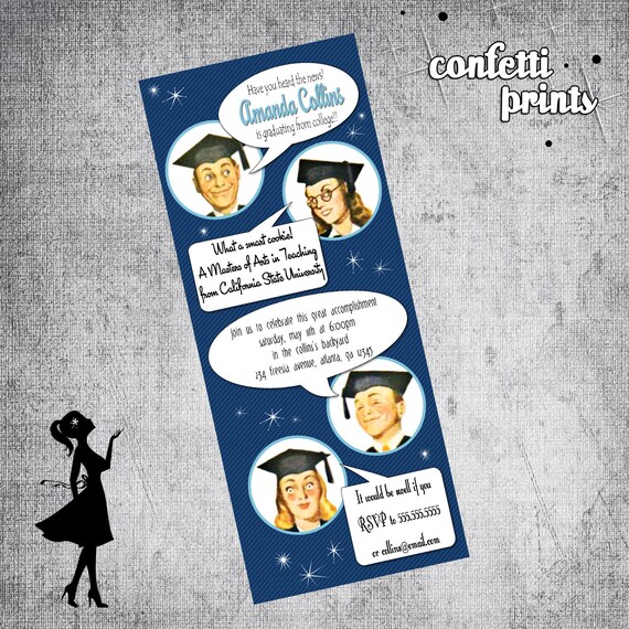 Graduation Invitation - GOSSIP Printable Il_570xn