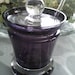 Amethyst Glass Jam- Condiment- Honey Jar/ Vintage Tableware