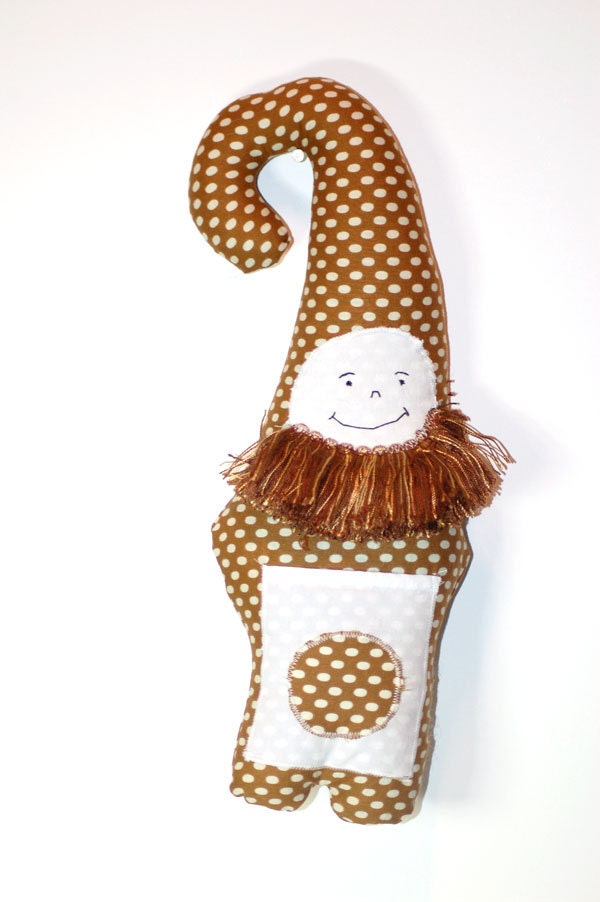 gnome plush stuffed animal toy childs art polka by gnomesbywally