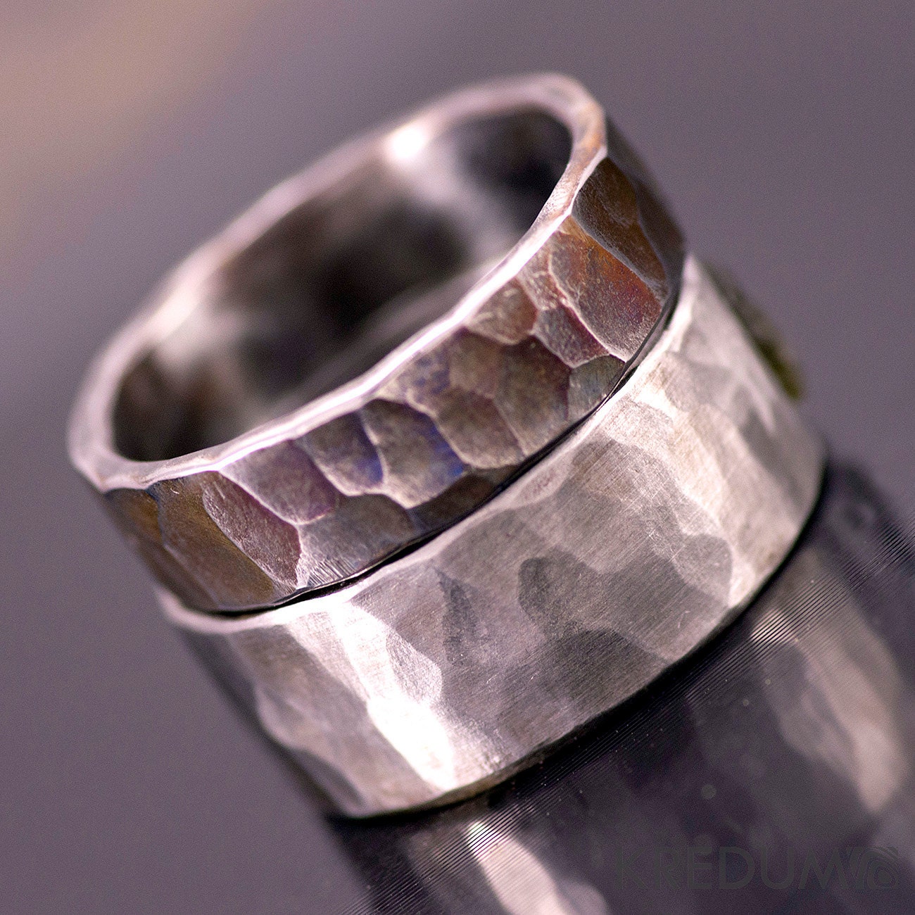 Steel Wedding Ring, Custom Mens ring, Womens ring,Unique band - Hand ...