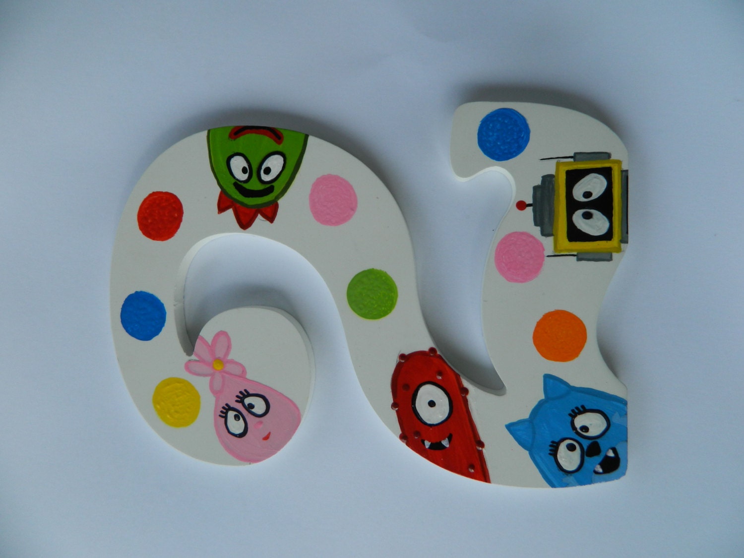 Yo Gabba Gabba Rainbow Wooden Custom Nursery or Play Room Wall Letters