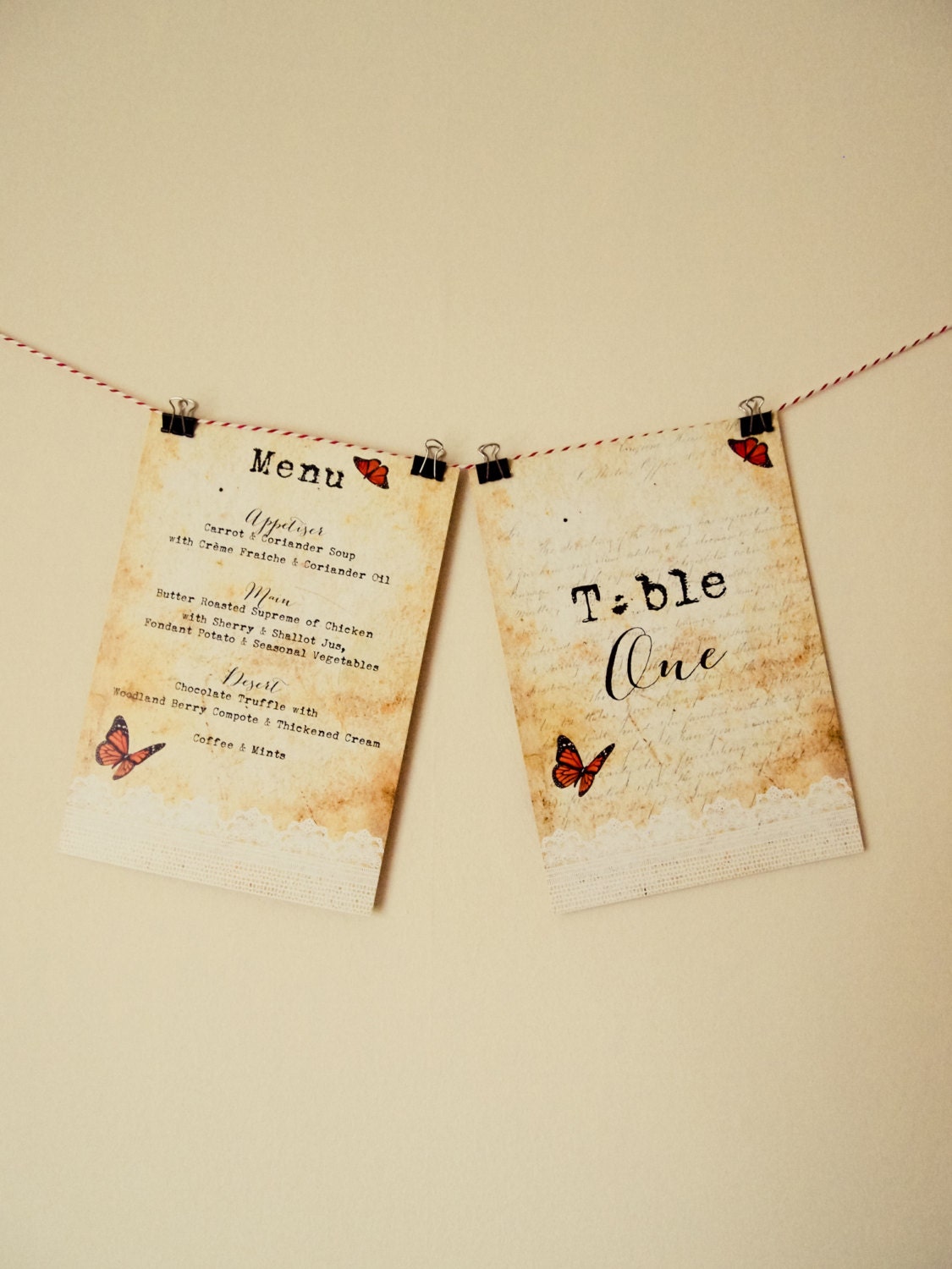 Butterfly, Vintage, Rustic, DIY Printable Wedding Table Number/Name Il_570xn