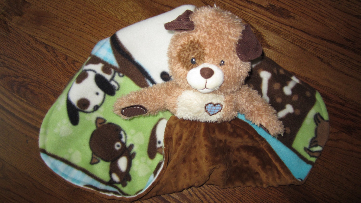 Security Blanket Baby Blanket Lovey Patches the Dog. by CuddlePets