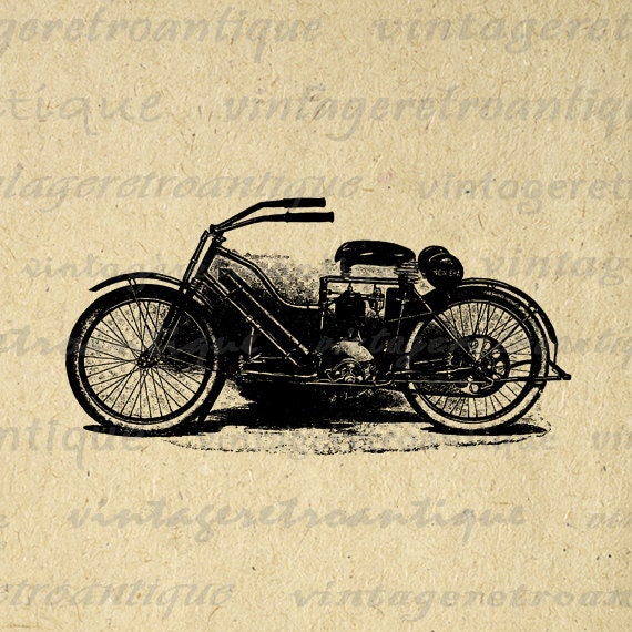 vintage motorcycle clipart - photo #9
