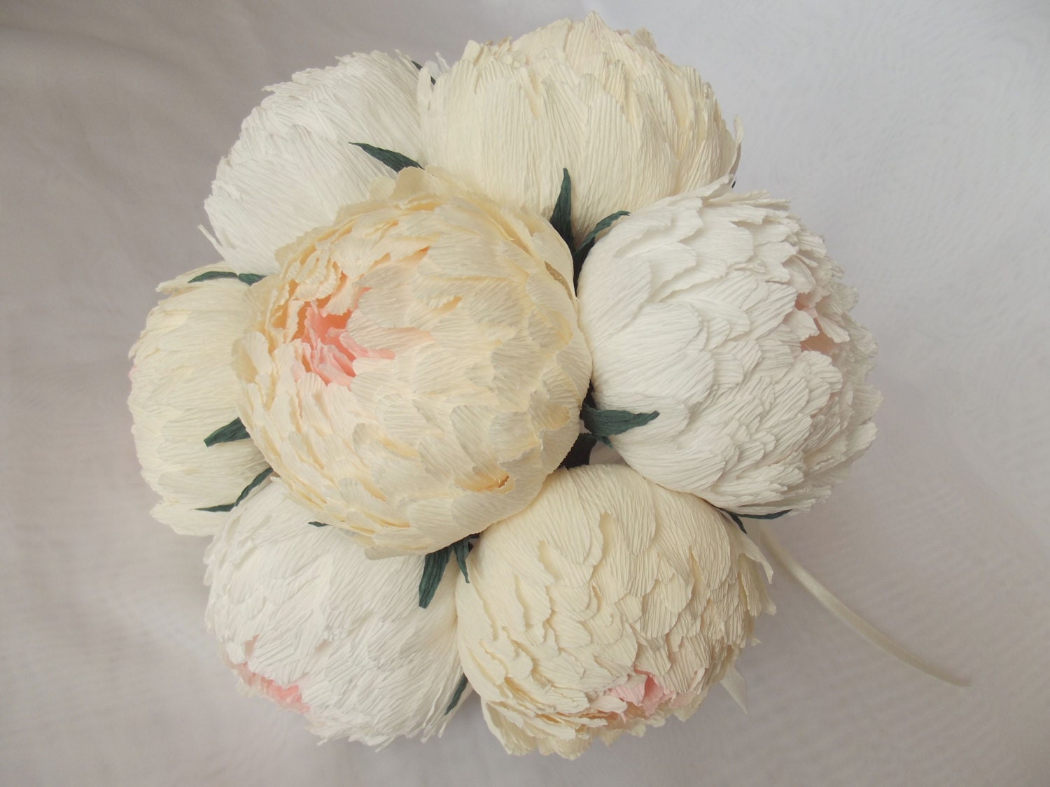 Wedding bouquetpaper flower peonies paper by Mazziflowers on Etsy