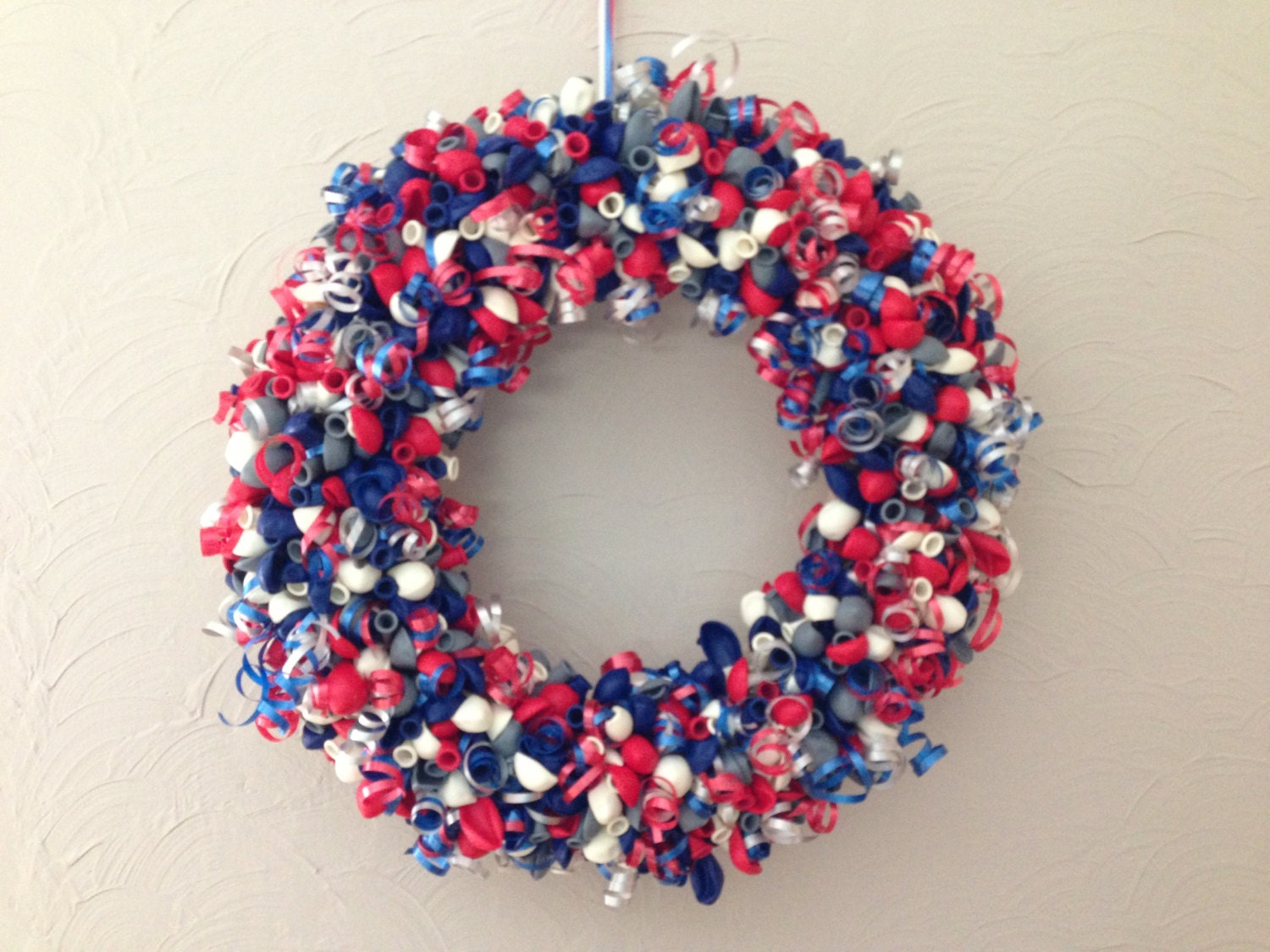Red, White and Blue Balloon Wreath Il_570xn