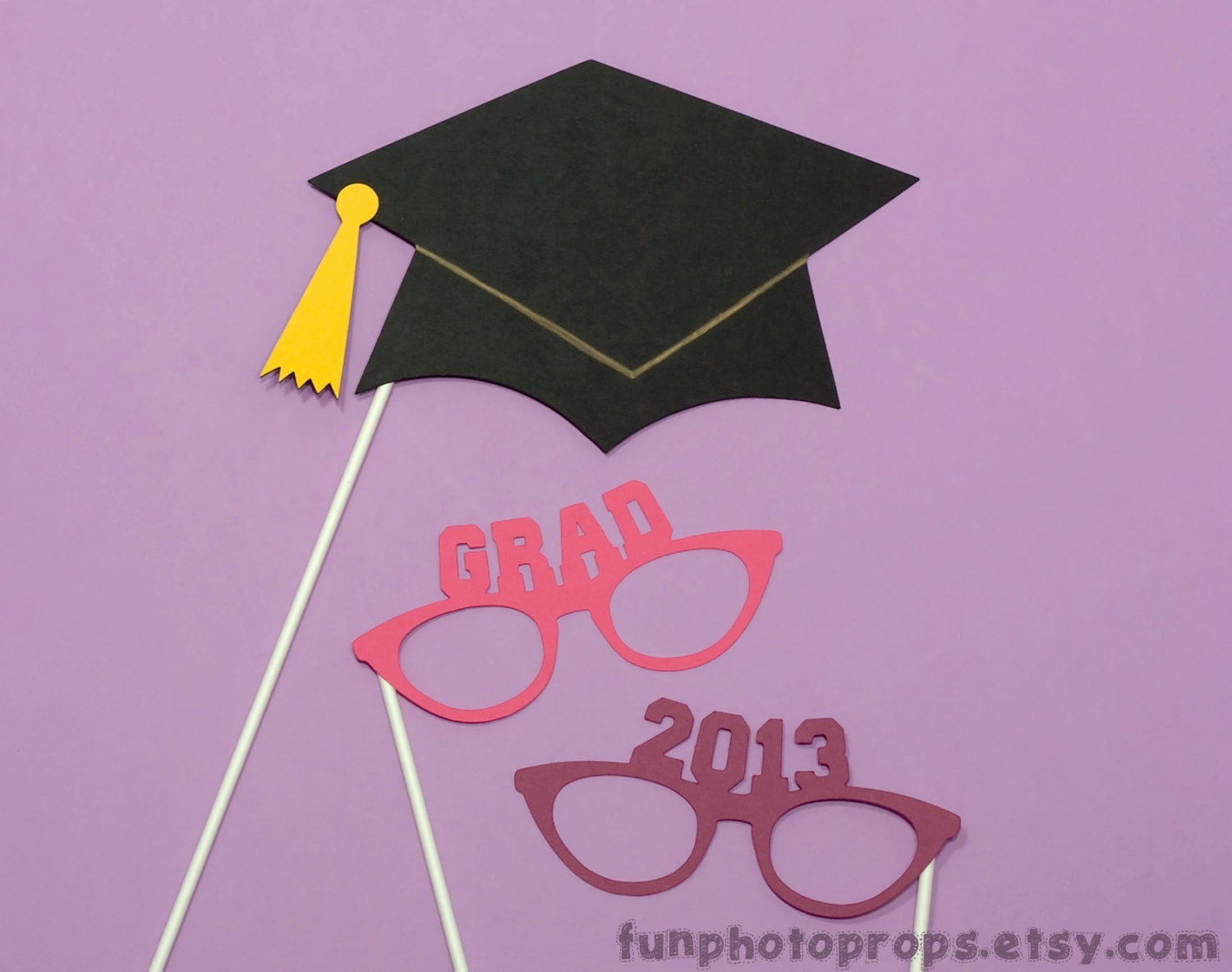 Photo Booth Prop Set- 3 Piece Graduation Photo Booth Prop Set - Photobooth Props Il_570xn