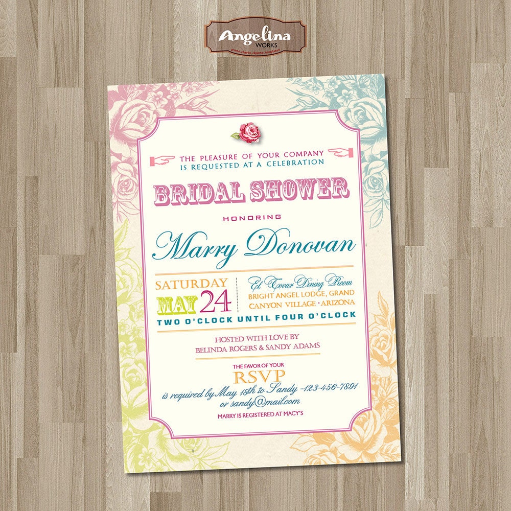 shabby chic bridal shower invitation diy card by shabby chic bridal shower invitation diy card by