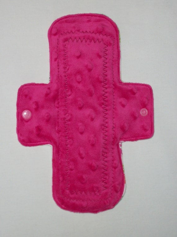 Cozy Cloth 10" Moderate Flow Minky Cloth Menstrual Pad - Bumpy Pink
