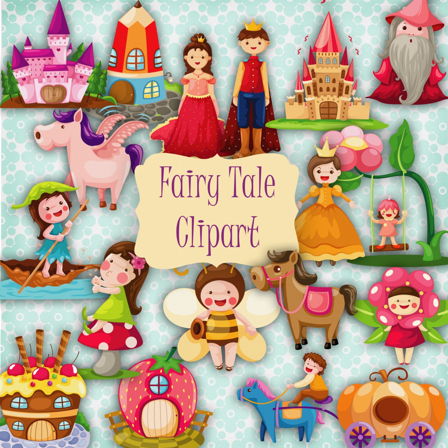 17 PNG Fairy Tale Elements Clipart for by DigitalVintageDreams