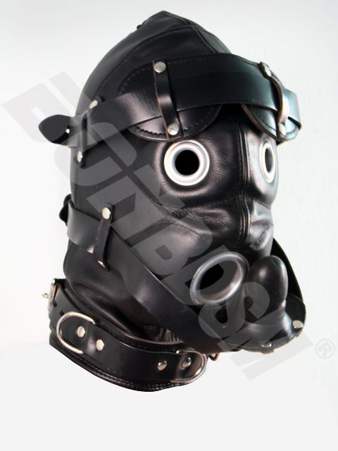The Loon Bdsm Mask Locking Leather Hood With Pure By Bonbdsm