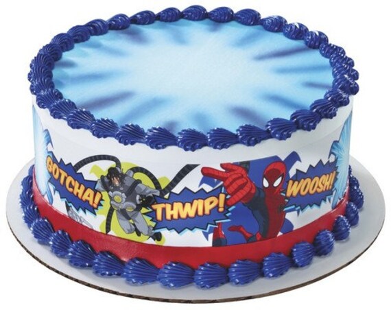 Spiderman & Villans-Designer Prints Edible Image Cake Topper Il_570xn