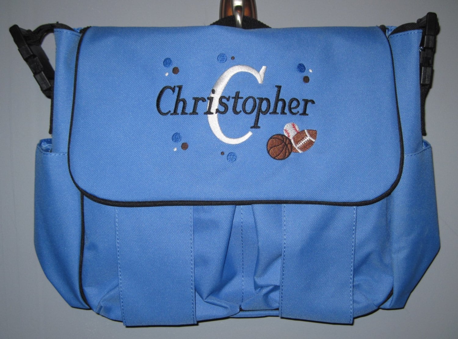 Sports theme DIAPER BAG personalized baby tote by STRGembroidery