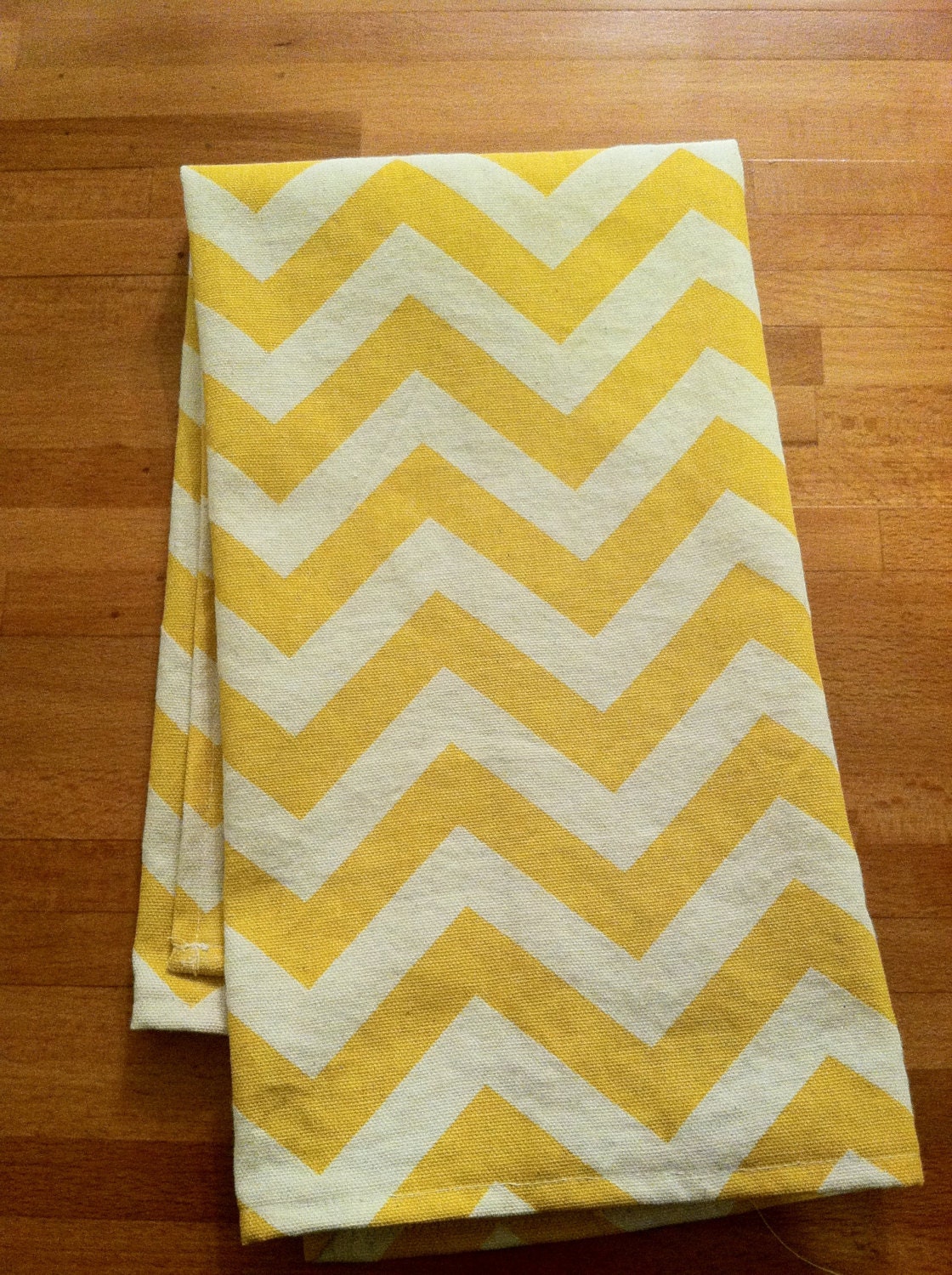 Items similar to Chevron Kitchen Towel Yellow on Etsy