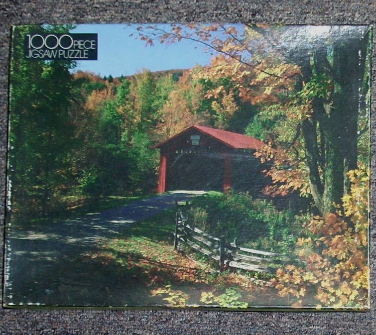 SALE ITEM: Covered Bridge Jigsaw Puzzle 1000 piece by GlorysGoods