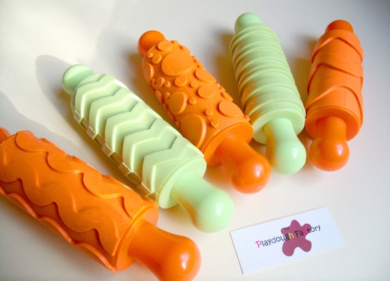 play dough with rolling pin