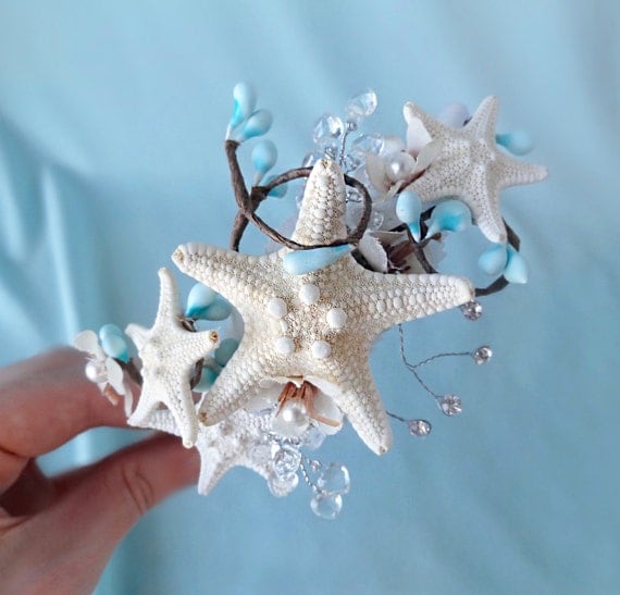 seashell wedding headband starfish headpiece by