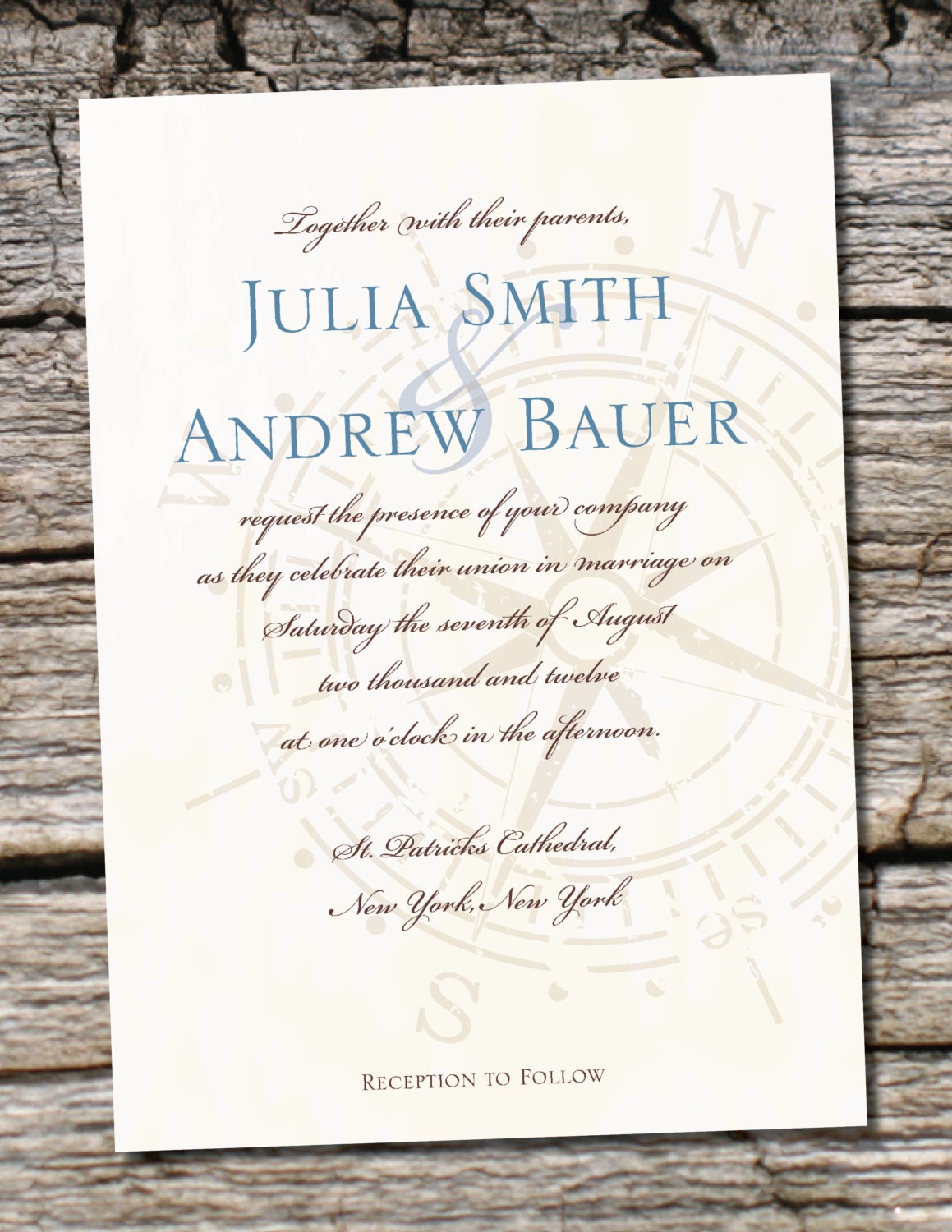 ANTIQUE COMPASS Wedding Save the Date/Invitation/Response Card/Reception Card/Menu/Table Numbers/Thank You Card - You Print Il_570xn