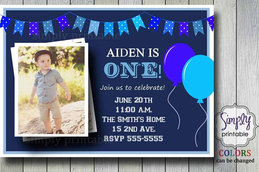 1st Birthday Invitation for Boys Il_570xn