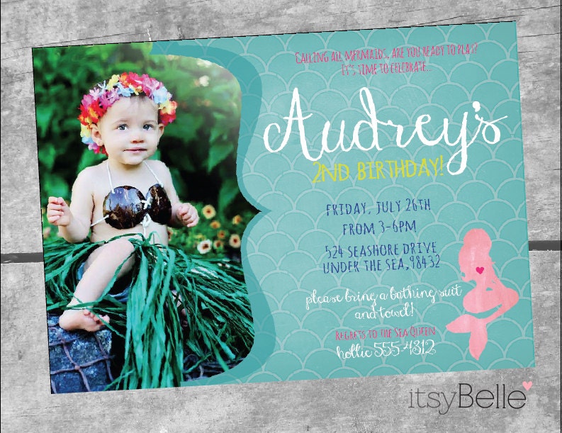 Nautical Mermaid Party - PRINTABLE INVITATION DESIGN by Itsy Belle Il_570xn