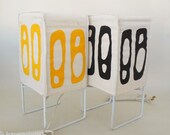 Box Kite Lamp Pair 70s Retro Bed Side Lights Screen Print Tsao Designs