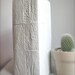 Mid Century Matte White Tribal Abstract Geometric Porcelain Vase Martin Freyer for Rosenthal