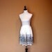 White Gypsy Skirt: Mini Skirt, Boho Short Flowy Indian Bohemian Skirt or Floral Crinkle Sequin Cover Up