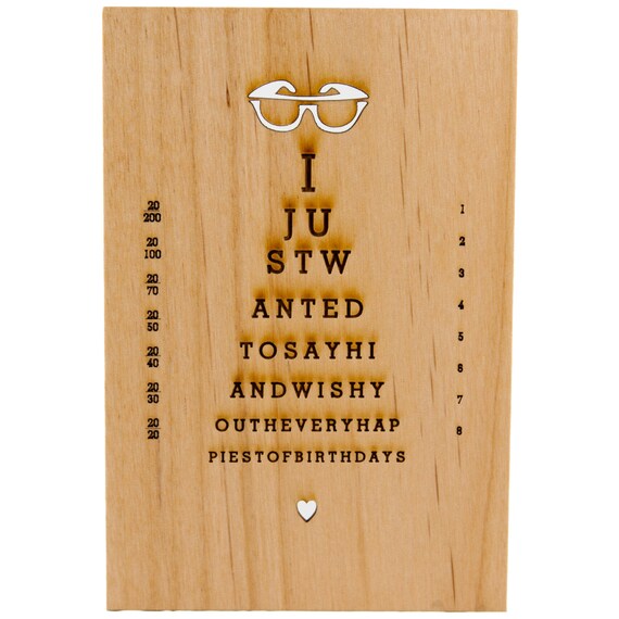 Happiest of Birthdays: Birthday Card with Eye Chart by Cardtorial