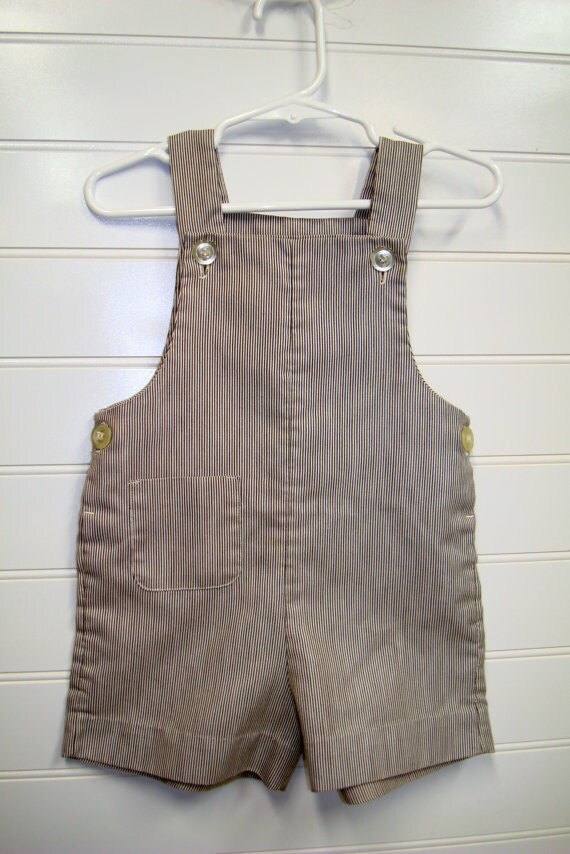 Vintage Baby Clothes/Baby Boy Short Coveralls by ...