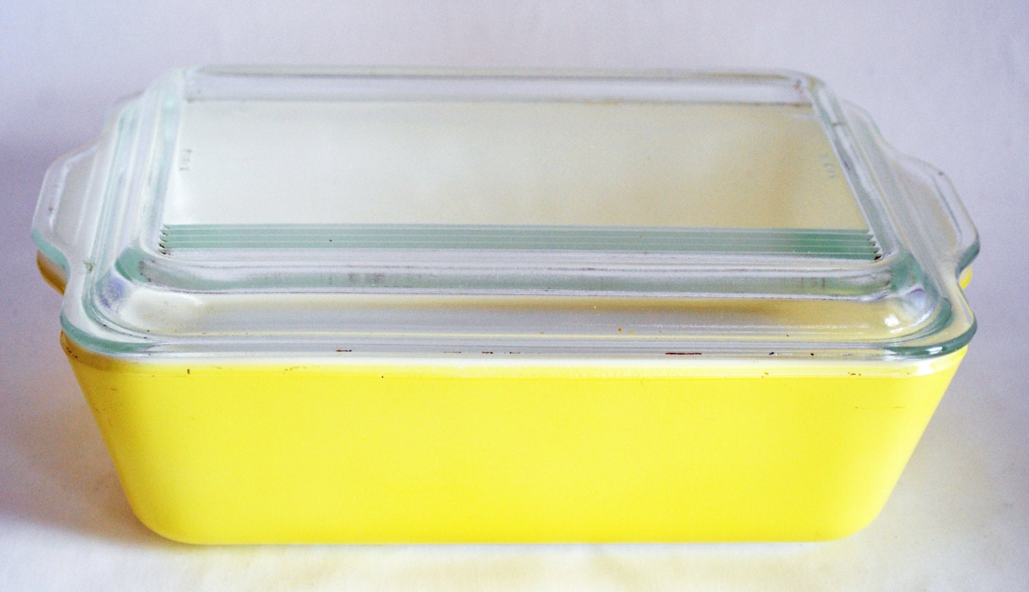 Yellow Pyrex Refrigerator Dish With Lid By BornAgainHomeAccents